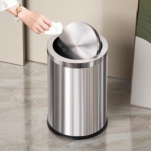 9L/2.4gallon Gold Bathroom Trash Can - Image 2
