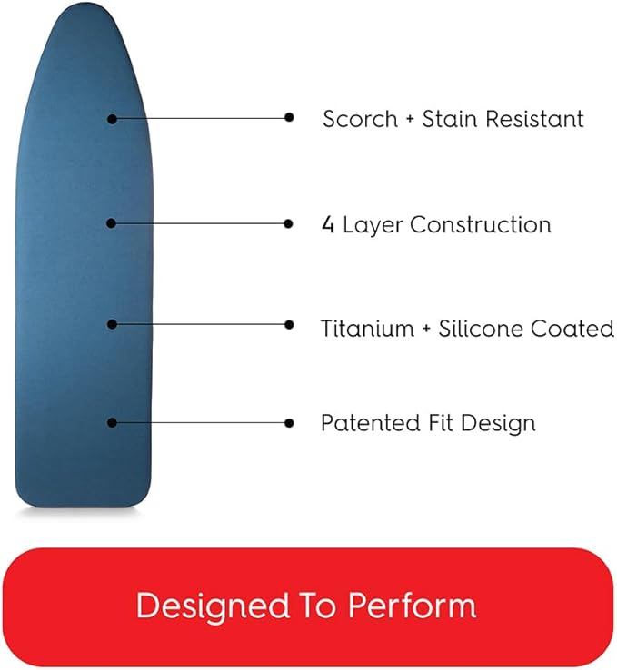 TIVIT Ironing Board Cover 17 x 56, Performance Grade Titanium Coated Pro Grip - Image 3