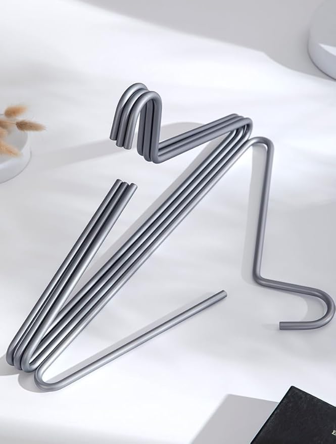 Premium Matte Titanium Gray Aluminum Coat Hangers 100 Piece Set, 16.5” Extra - Image 6