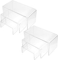 Chuangdi 2 Sets Acrylic Display Risers, Product Stand, Jewelry Display Riser by Chuangdi