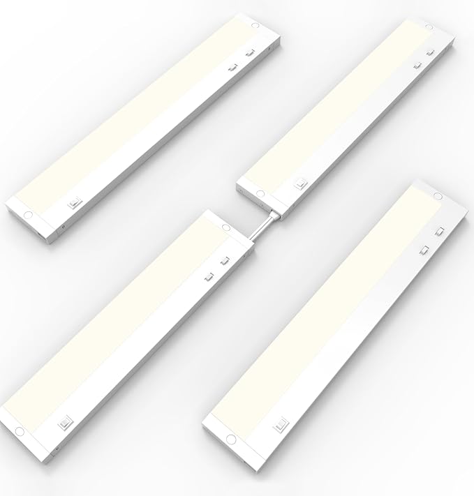 12 Inch Under Cabinet Lighting Plug in, 7W 120V 3 Color 3000K/4000K/5000K by Tonlesm