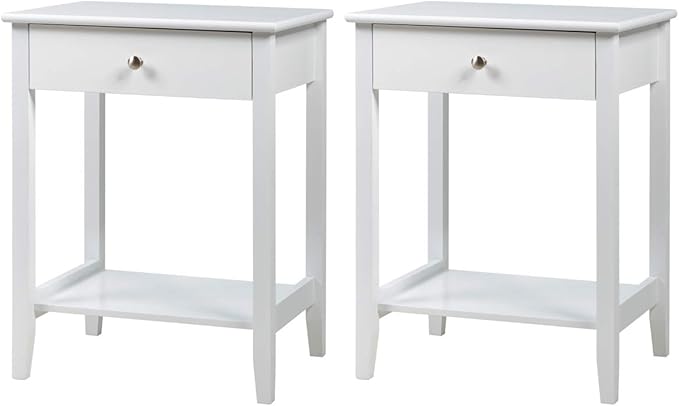 Giantex Nightstand Wooden 2-Tier Couch Sofa Side Table - Image 10