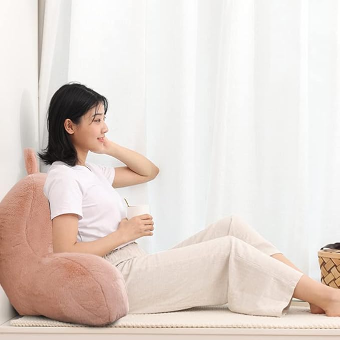 Holawakaka Large Faux Fur Bed Rest Pillow - Image 8
