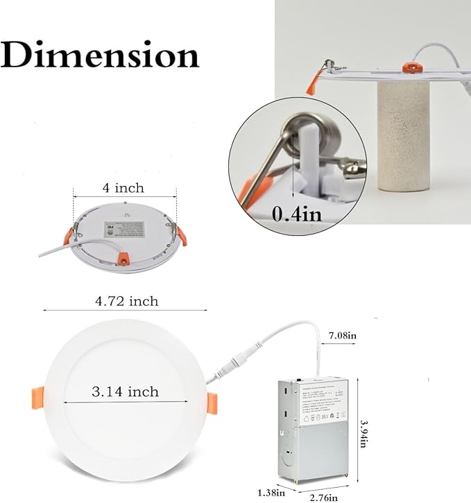 MKUJOO 36 Pack 4 Inch Ultra-Thin LED Recessed Ceiling Light - Image 4