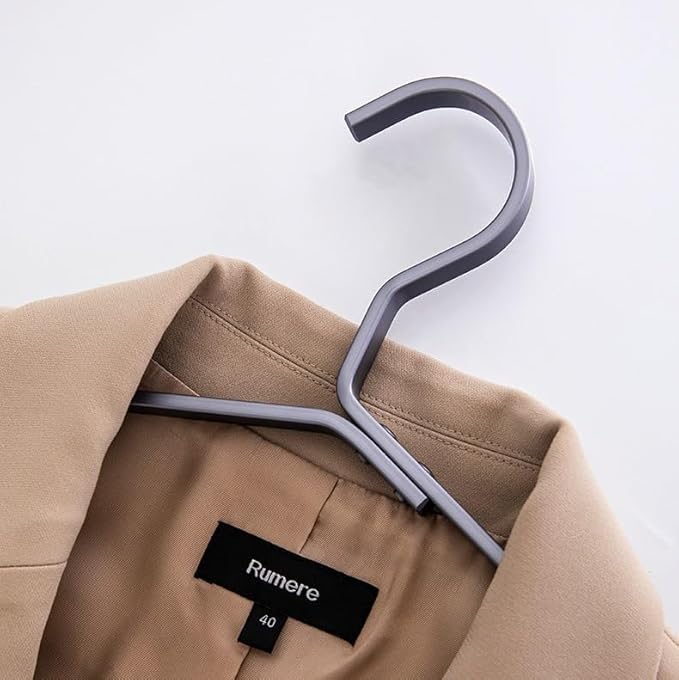 Premium Matte Titanium Gray Aluminum Coat Hangers 6 Piece Set, 16.5” Extra - Image 3