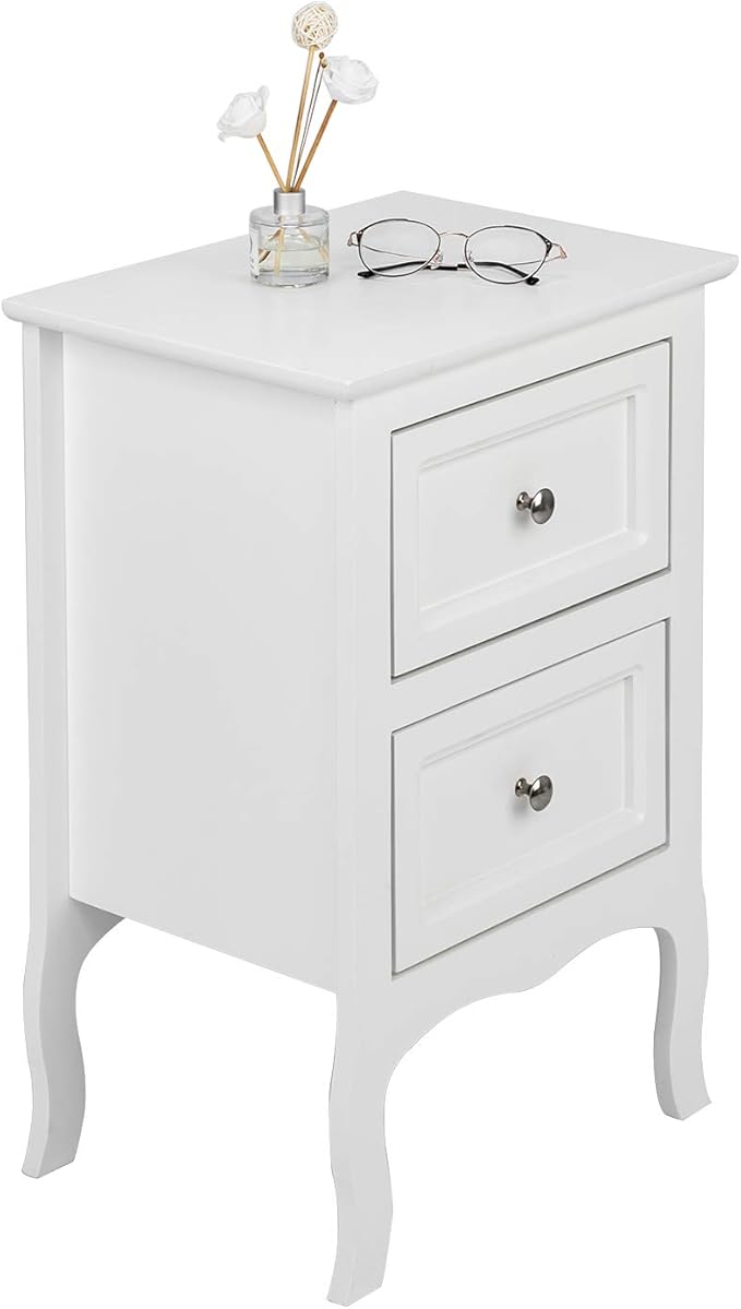 Bonnlo White Nightstand Set of 2, Nightstands - Image 6