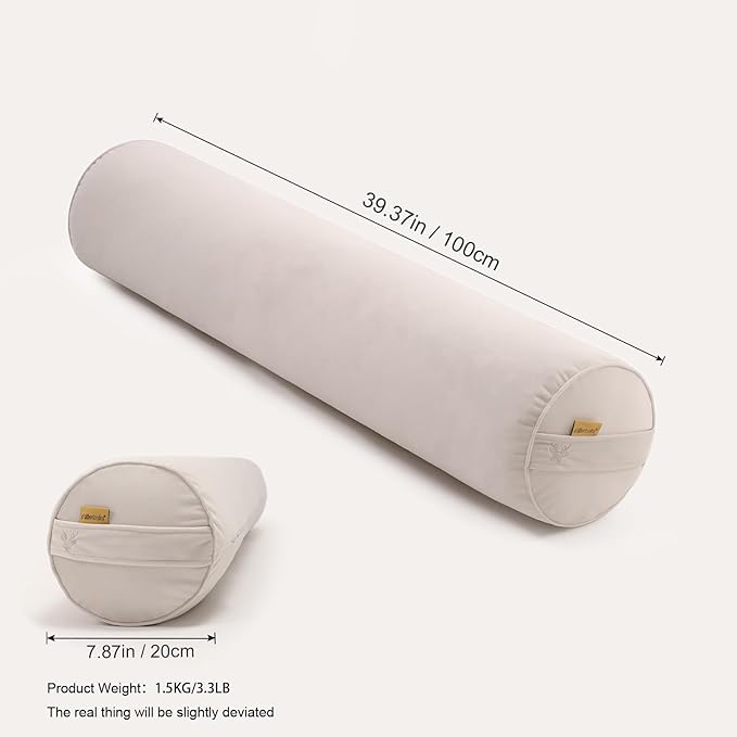 Body Pillow for Adults – Long Bolster Pillow for Bed, Round Cuddle Pillow - Image 2