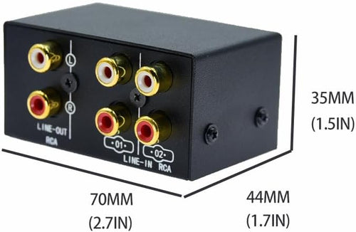 2 in 4 Out or 4 in 2 Out Audio Sound selector RCA Female Stereo Channel 2 - Image 2