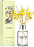 COCODOR Flower Reed Diffuser Set / 3.4oz / Lemon Eucalyptus/Scent Diffuser by Cocodor