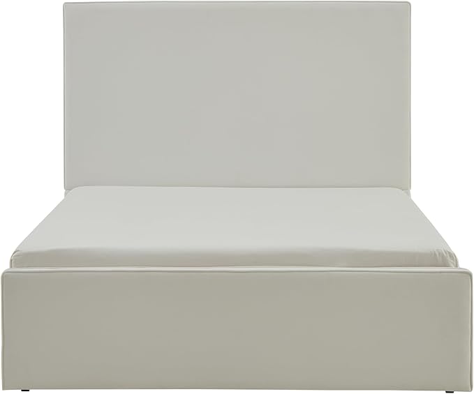 King Size Upholstered Bed Frame, Lucas Tall Headboard Floor Platform Beds - Image 6