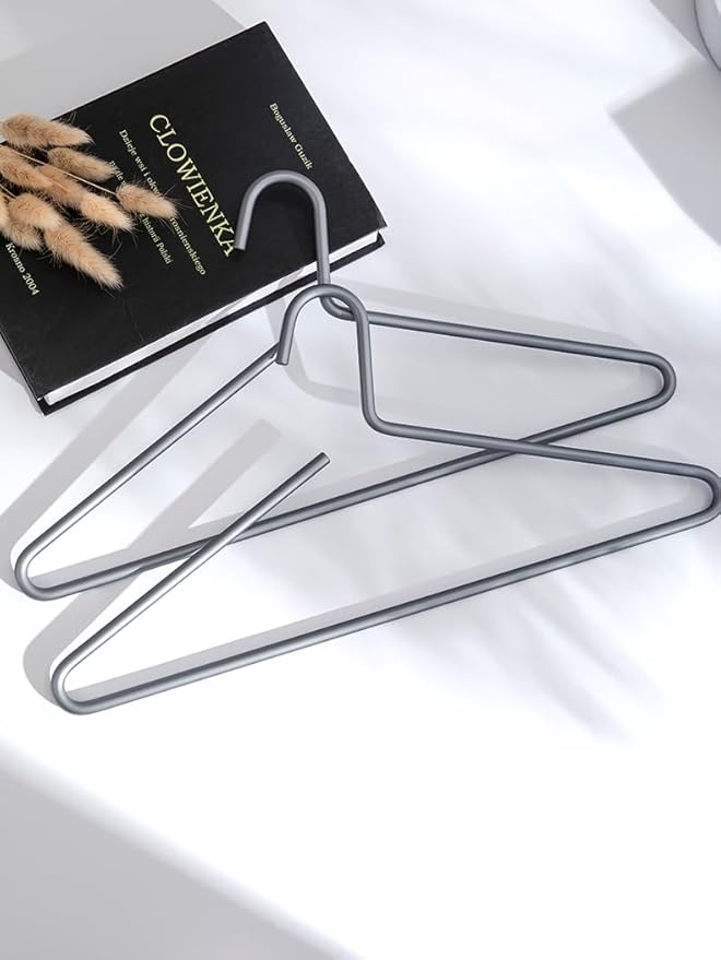 Premium Matte Titanium Gray Aluminum Coat Hangers 100 Piece Set, 16.5” Extra - Image 2