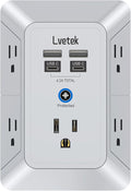Multi Plug Outlet Surge Protector, Lvetek Outlet Extender by Lvetek