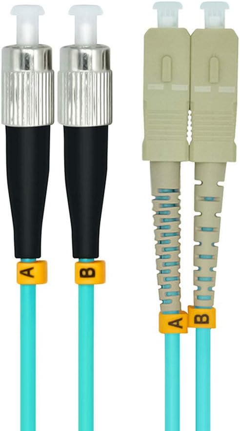 Jeirdus 2Meters 6ft SC to FC Duplex 50/125 10G OM3 Multi-Mode Fiber Optic Cable - Image 2