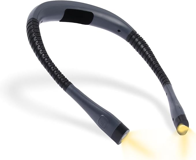 Book Light, 3-Color & 9-Brightness Reading Light, Bendable Neck Light, 80-hr by Bsdgeclogy