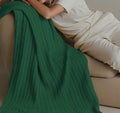 100% Cotton Cable-Knit Throw Blanket: 60" x 70", Ultra Soft, Breathable by Netbors