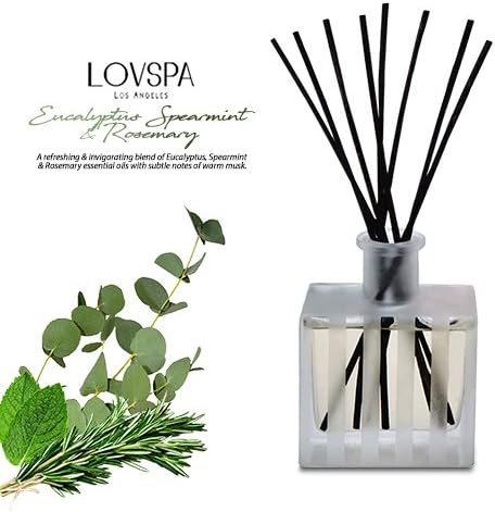 LOVSPA Reed Diffuser Set, Unwind Eucalyptus & Mint Scented Oil Diffuser - Image 4
