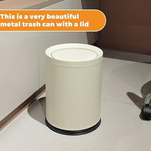 3.17 Gallon/12L Metal Trash Can - Image 8