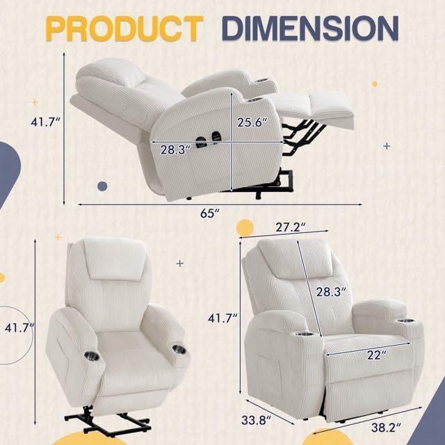 Furmax Electric Power Lift Recliner Chair - Image 2