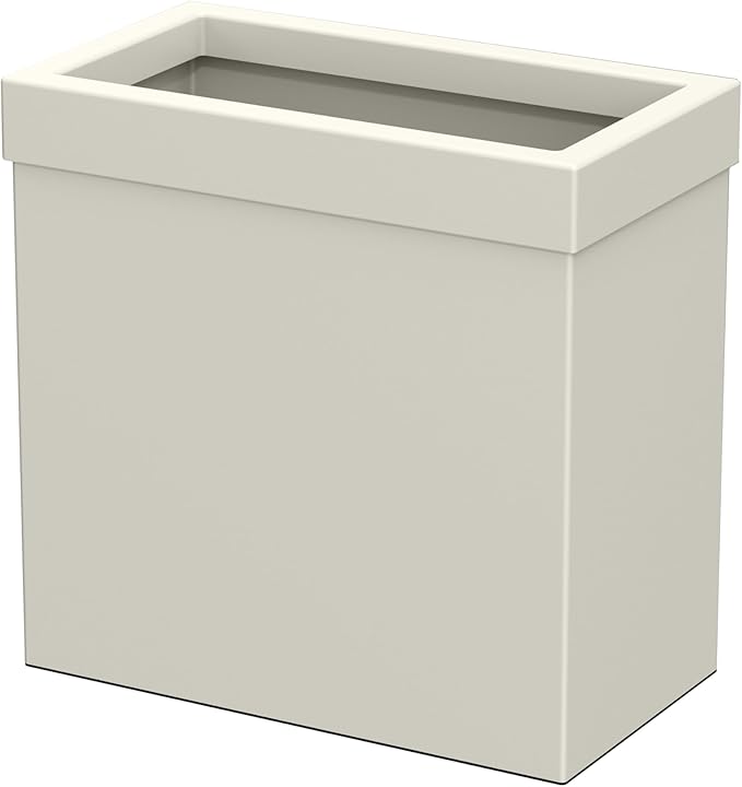 Gatco Modern Rectangle Wastebasket, Matte Pearl by Gatco