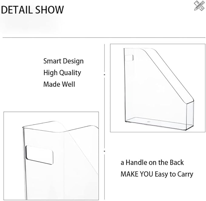 ICCGBHGO Magazine Holder, Desktop File Magazine Book Storage Shelf - Image 7