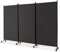 GOFLAME 3 Panel Folding Room Divider, 6FT Rolling Privacy Screen by GOFLAME