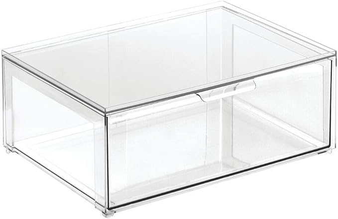 mDesign Plastic Stackable Closet Storage Organizer Bin Containers - Image 8