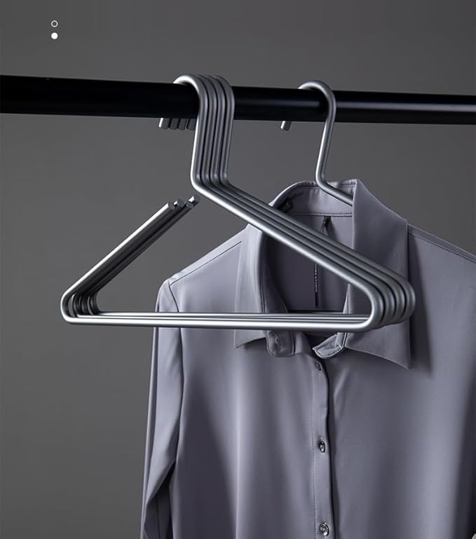 Premium Matte Titanium Gray Aluminum Coat Hangers 100 Piece Set, 16.5” Extra - Image 3