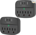 2 Pack Multi Plug Outlet Splitter by OneBeat