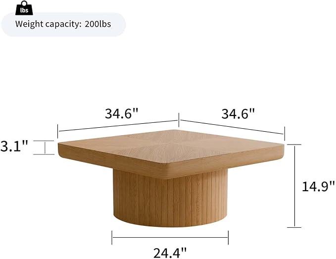 Modern Square Coffee Table - Image 2