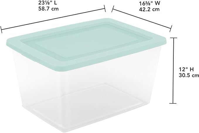 Sterilite 8 Pack Storage Boxes, Lightweight Home Organizers - Image 2