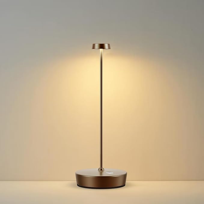 Cordless LED Table Lamp，Rechargeable Battery Desk Lamps, 3 Color Stepless by SIKEVHT