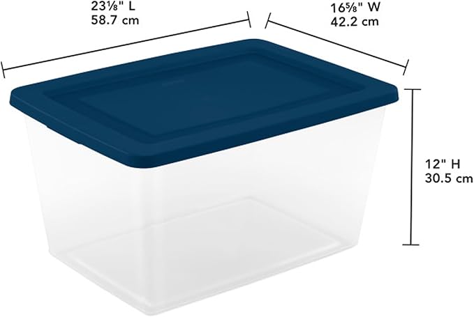 Sterilite 8 Pack Storage Boxes, Lightweight Home Organizers - Image 2
