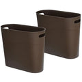 ROYFACC Small Trash Can Plastic Bathroom Wastebasket 3.2 Gallon Slim Garbage by ROYFACC