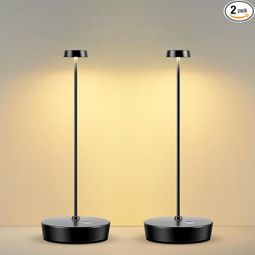 2Pack Cordless LED Table Lamp，Rechargeable Battery Operated Table Light by SIKEVHT