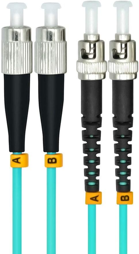 Jeirdus 3Meters 10ft FC to ST Duplex 50/125 10G OM3 Multi-Mode Fiber Optic - Image 2