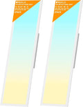 2 Pack 1x4 LED Flat Panel Light Drop Ceiling Office Fixture, Surface Mount Drop by Unknown