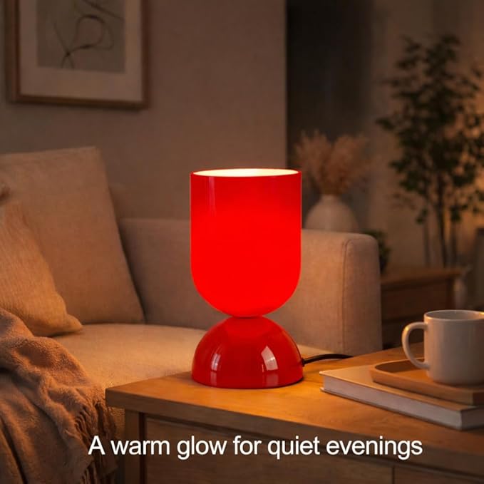 8.9'' Modern Glass Table Lamp, Dimmable Bedside & Desk Lamp - Image 7