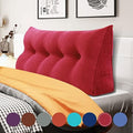 WOWMAX 100% Cotton Corduroy Headboard Pillow – Full Size Back Support Reading by WOWMAX