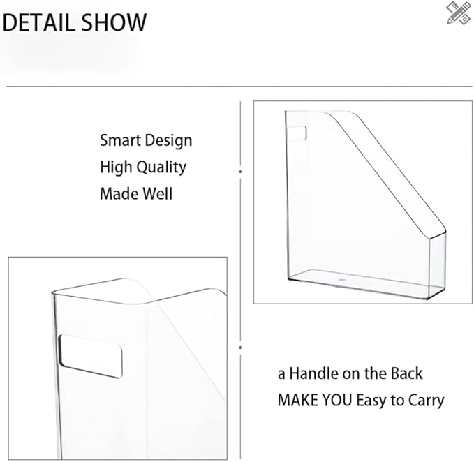 ICCGBHGO Magazine Holder, Desktop File Magazine Book Storage Shelf - Image 6