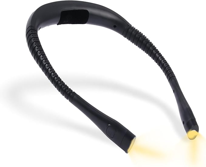 Book Light, 3-Color & 9-Brightness Reading Light, Bendable Neck Light, 80-hr by Bsdgeclogy