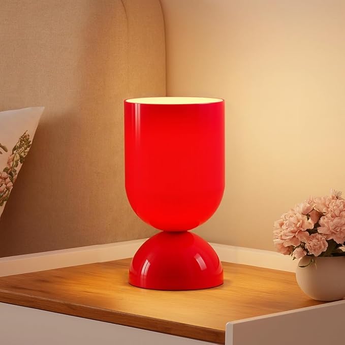 8.9'' Modern Glass Table Lamp, Dimmable Bedside & Desk Lamp by Keazile