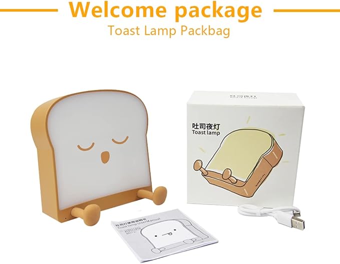 QANYI Cool Toast Bread Night Lamp, Desk Lamp Gifts - Image 8