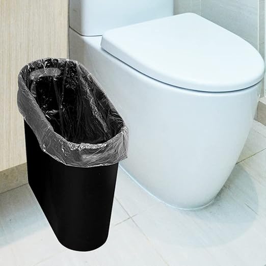 ROYFACC Small Trash Can Plastic Bathroom Wastebasket 3.2 Gallon Slim Garbage - Image 3