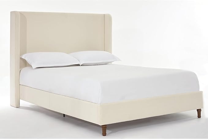 Queen Size Upholstered Bed Frame, Wingback Headboard BedframesHarper - Image 8
