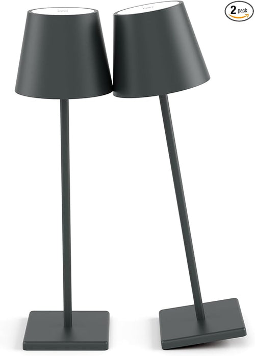 2 Packs LED Cordless Table Lamp, Rechargeable Battery Desk lamp 5500mAh Battery by Aoceley