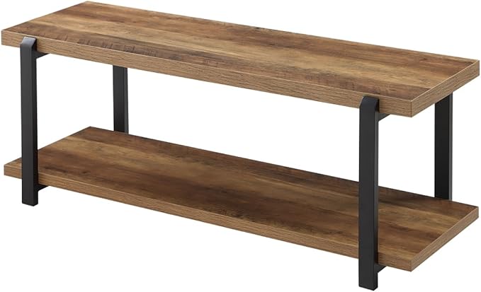 FOLUBAN Entryway Bench, Industrial Shoe Storage Bench - Image 10