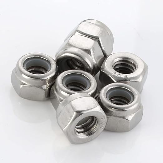 MewuDecor #10 24 Nylon Insert Hex Lock Nuts Locknuts, 304 Stainless Steel 18-8 - Image 8