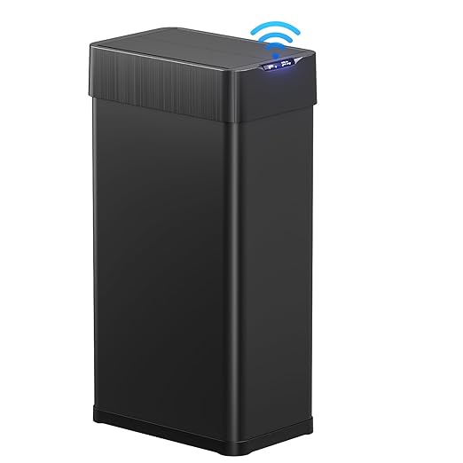 TLSUNNY 16 Gallon Automatic Trash Can, Stainless Steel Motion Sensor Garbage bin by TLSUNNY