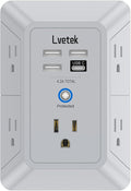 Outlet Extender, Surge Protector Outlet by Lvetek