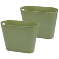 ROYFACC Small Trash Can Plastic Bathroom Wastebasket 3.2 Gallon Slim Garbage by ROYFACC